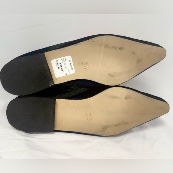 Coast and Koi handmade in Cape Town South Africa blue velvet flats sz 38 (7.5-8) - Picture 3 of 6